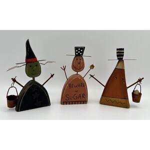 Primitives by Kathy Halloween Chunky Sitter Figurine 5.5” Rustic Decor Set of 3